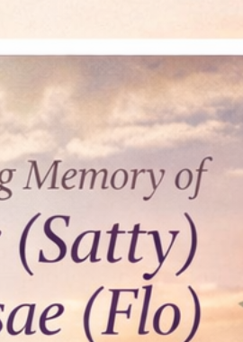 Portrait of Flo from memorial artwork